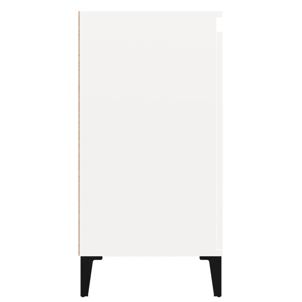 Nachttisch Hochglanz-Weiß 40x35x70 cm