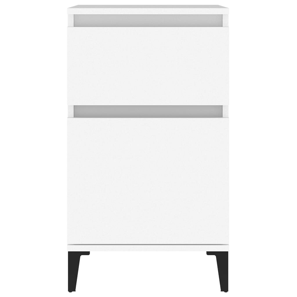Nachttische 2 Stk. Weiß 40x35x70 cm