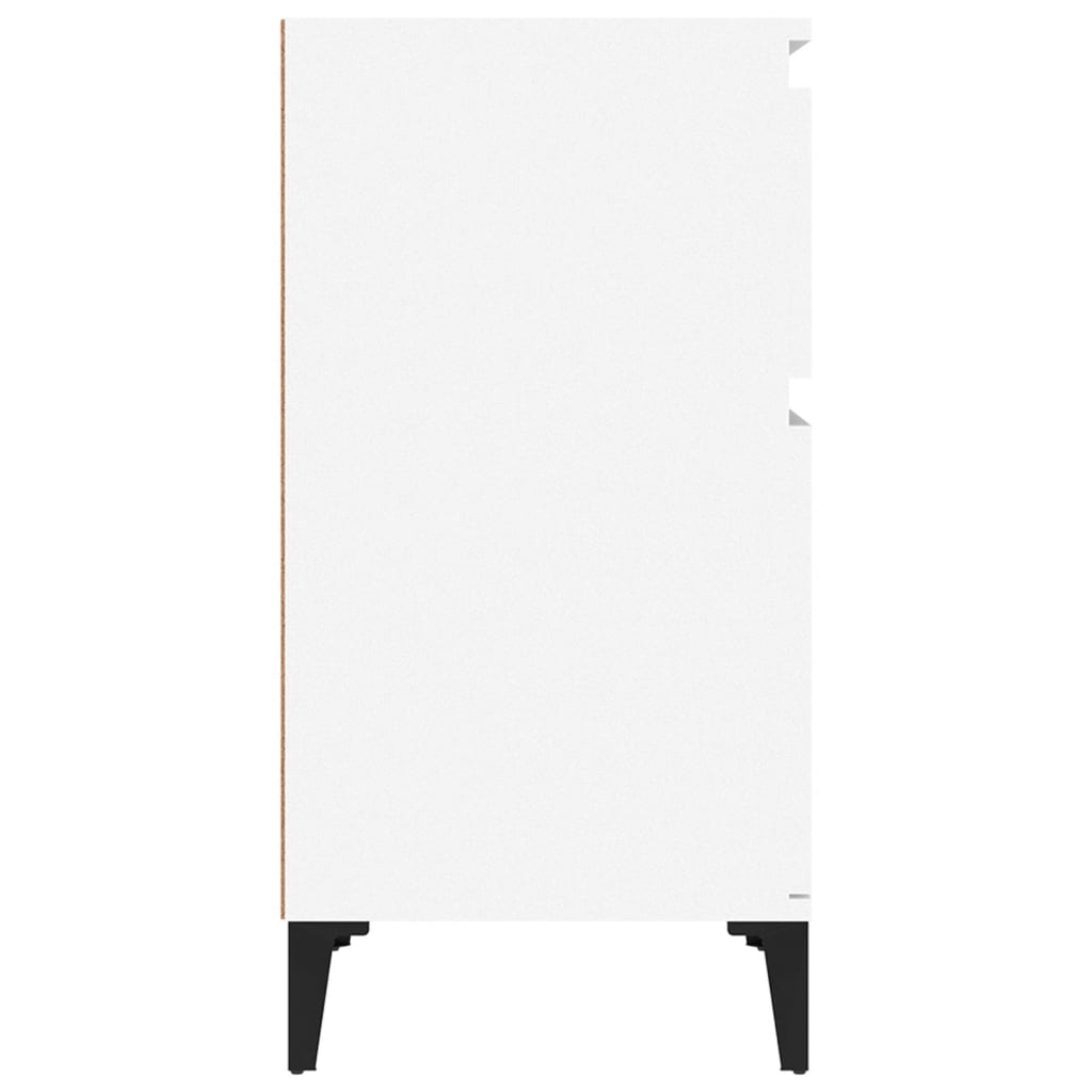 Nachttische 2 Stk. Weiß 40x35x70 cm