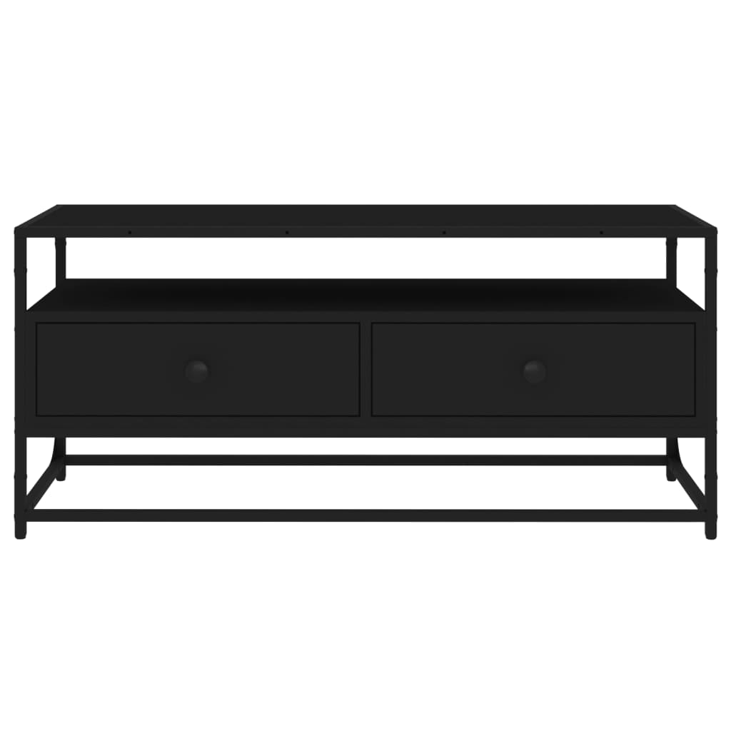 TV-Schrank Schwarz 100x35x45 cm Holzwerkstoff