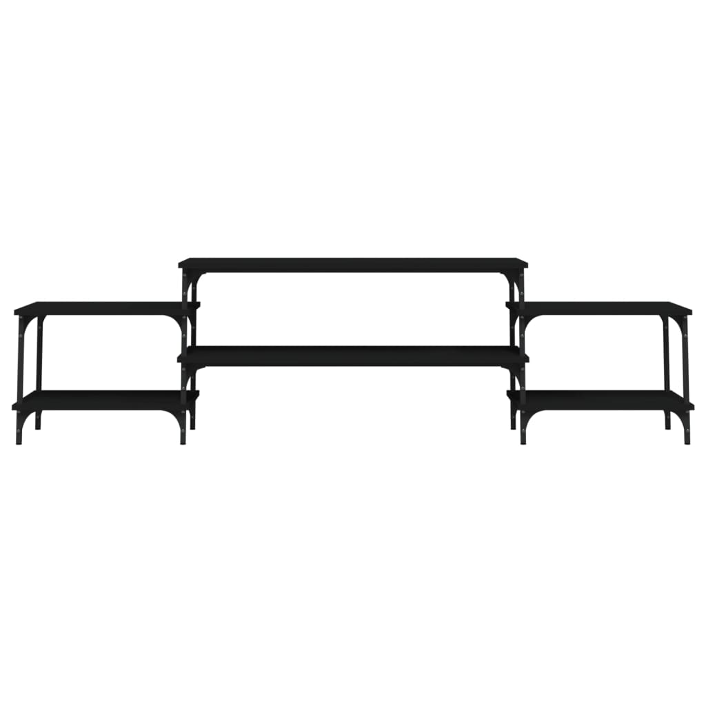 TV-Schrank Schwarz 197x35x52 cm Holzwerkstoff