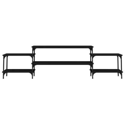 TV-Schrank Schwarz 197x35x52 cm Holzwerkstoff