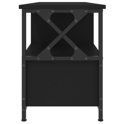 TV-Schrank Schwarz 102x33x45 cm Holzwerkstoff und Eisen