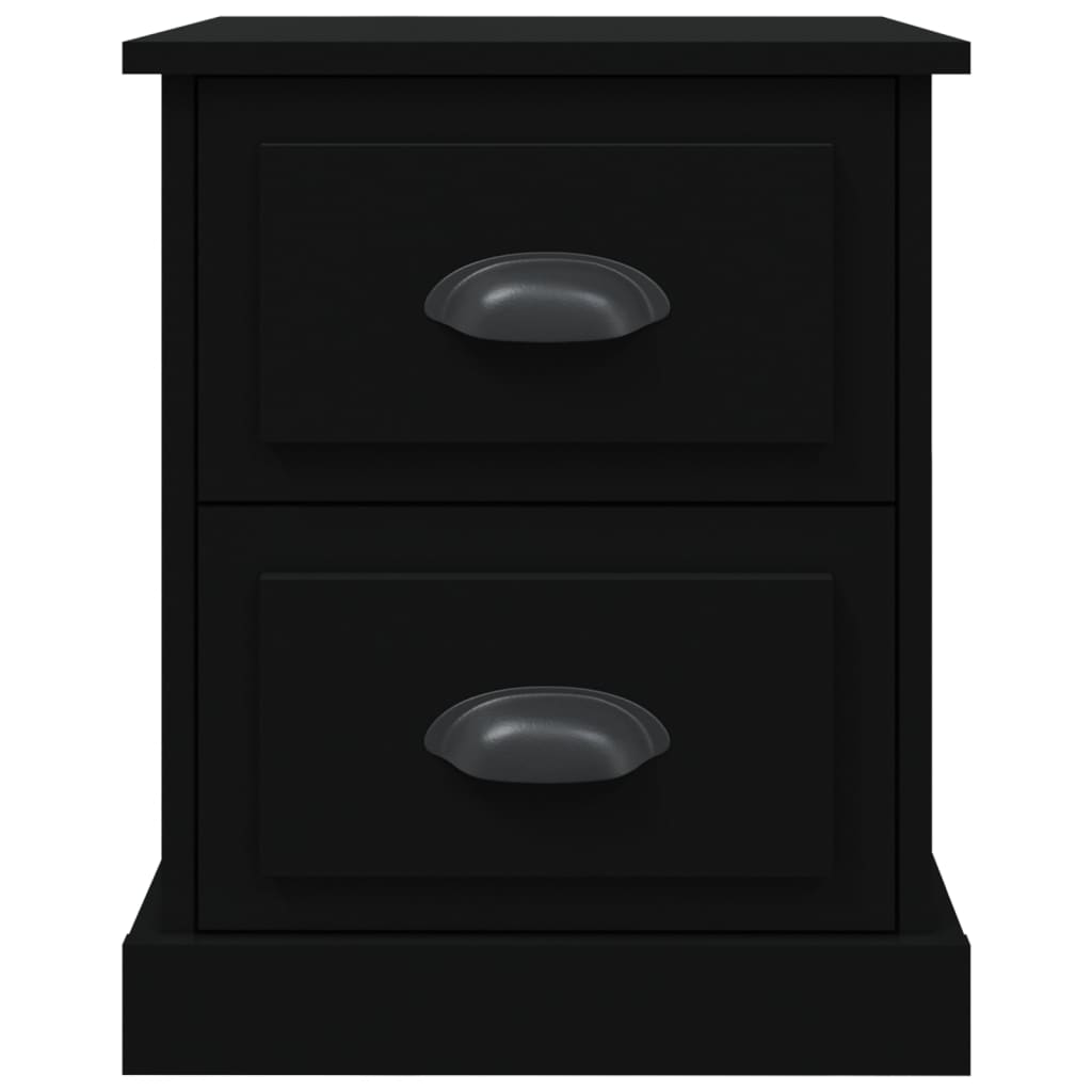 Nachttische 2 Stk. Schwarz 39x39x47,5 cm Holzwerkstoff
