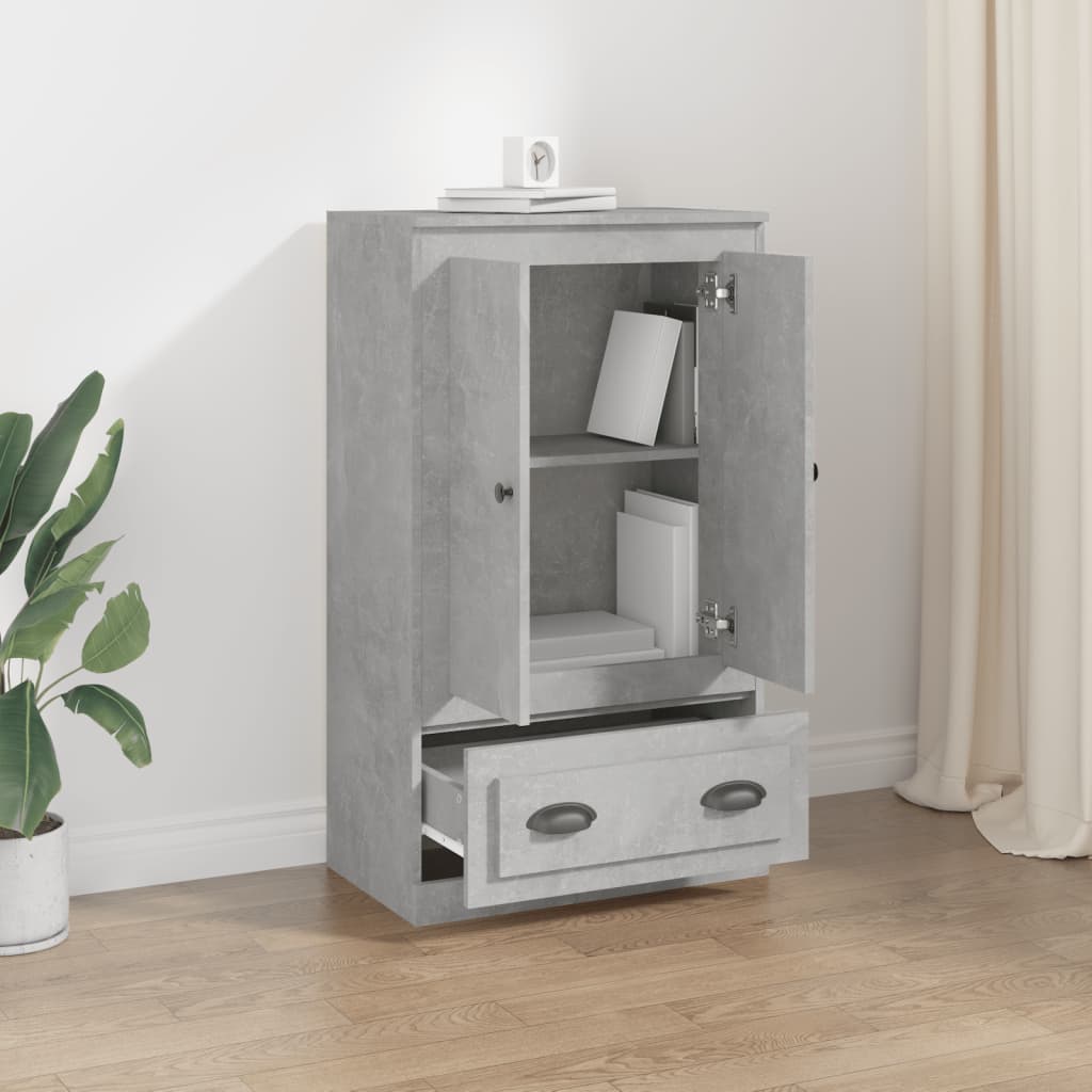 Highboard Betongrau 60x35,5x103,5 cm Holzwerkstoff