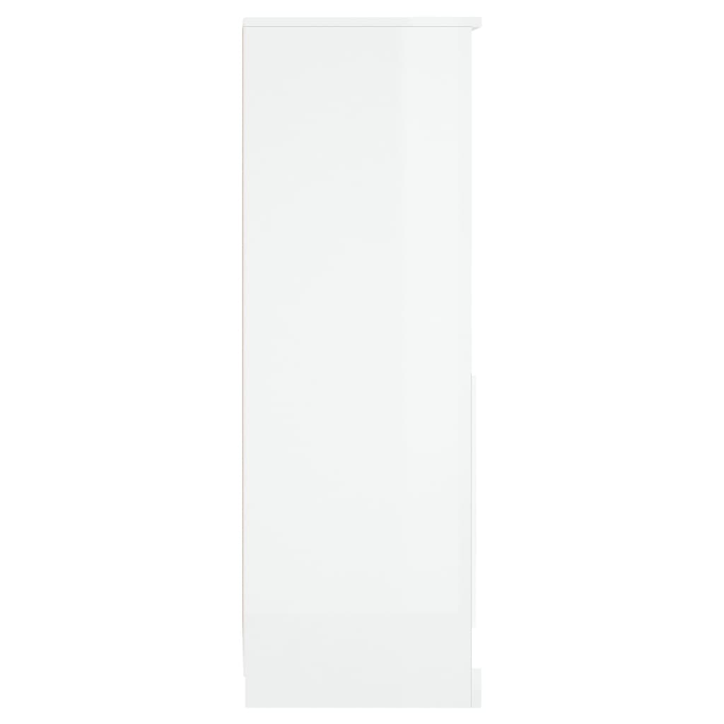 Highboard Hochglanz-Weiß 36x35,5x103,5 cm Holzwerkstoff