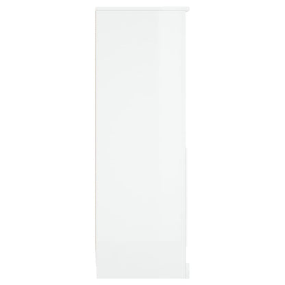 Highboard Hochglanz-Weiß 36x35,5x103,5 cm Holzwerkstoff