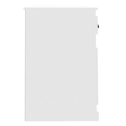 Schreibtisch mit Schublade Hochglanz-Weiß 115x50x75 cm