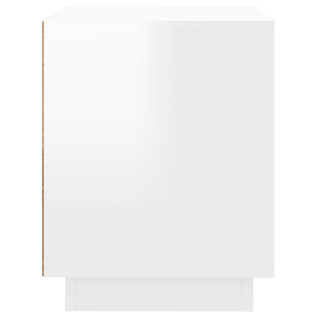 Nachttische 2 Stk. Hochglanz-Weiß 44x35x45 cm Holzwerkstoff