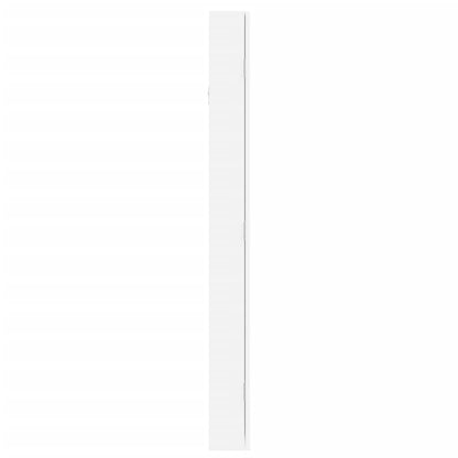 Spiegel-Schmuckschrank mit LED-Beleuchtung Wandmontage Weiß