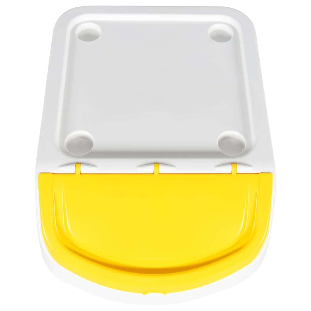 Abfallbehälter mit Deckeln 3 Stk. Stapelbar Weiß PP 120 L