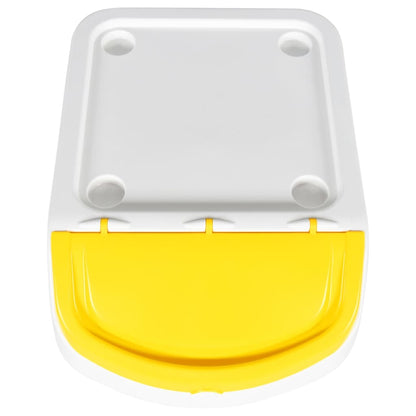 Abfallbehälter mit Deckeln 3 Stk. Stapelbar Weiß PP 120 L