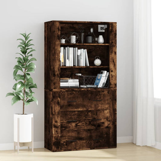 Highboard Räuchereiche Holzwerkstoff