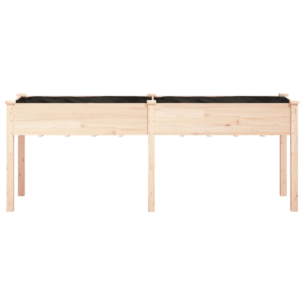 Pflanzkübel mit Einsatz 203x53x76 cm Massivholz Tanne