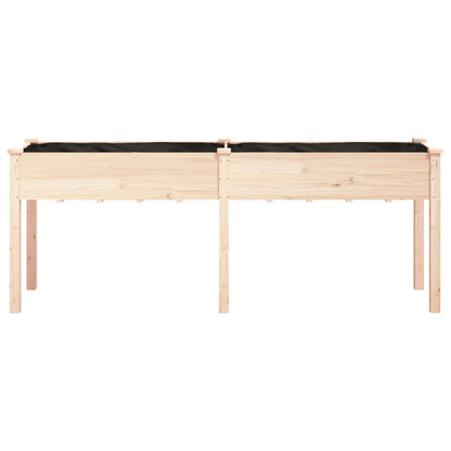 Pflanzkübel mit Einsatz 203x53x76 cm Massivholz Tanne