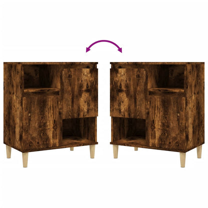 Sideboards 2 Stk. Räuchereiche 60x35x70 cm Holzwerkstoff