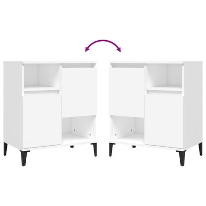 Sideboards 2 Stk. Weiß 60x35x70 cm Holzwerkstoff