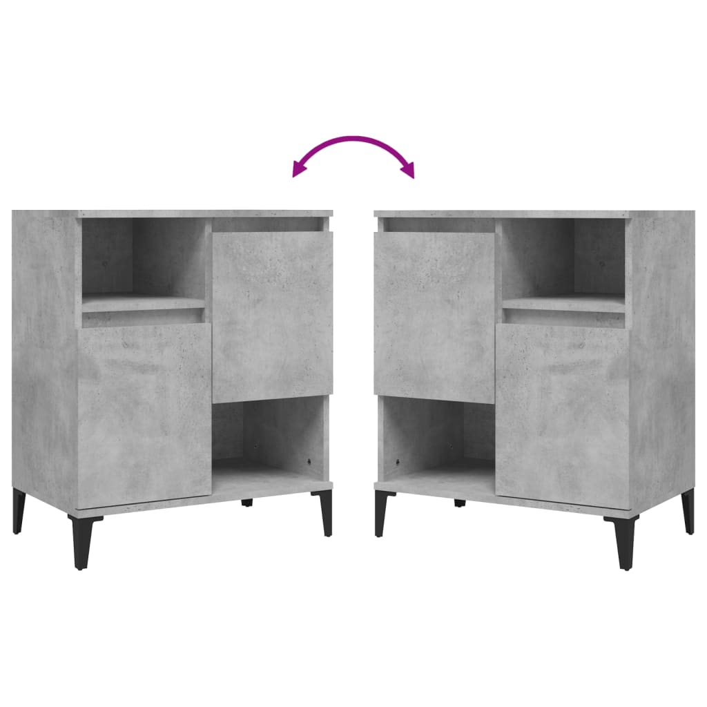 Sideboards 3 Stk. Betongrau 60x35x70 cm Holzwerkstoff