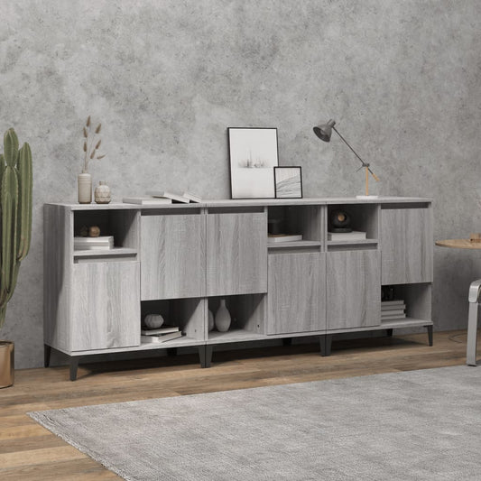 Sideboards 3 Stk. Grau Sonoma 60x35x70 cm Holzwerkstoff