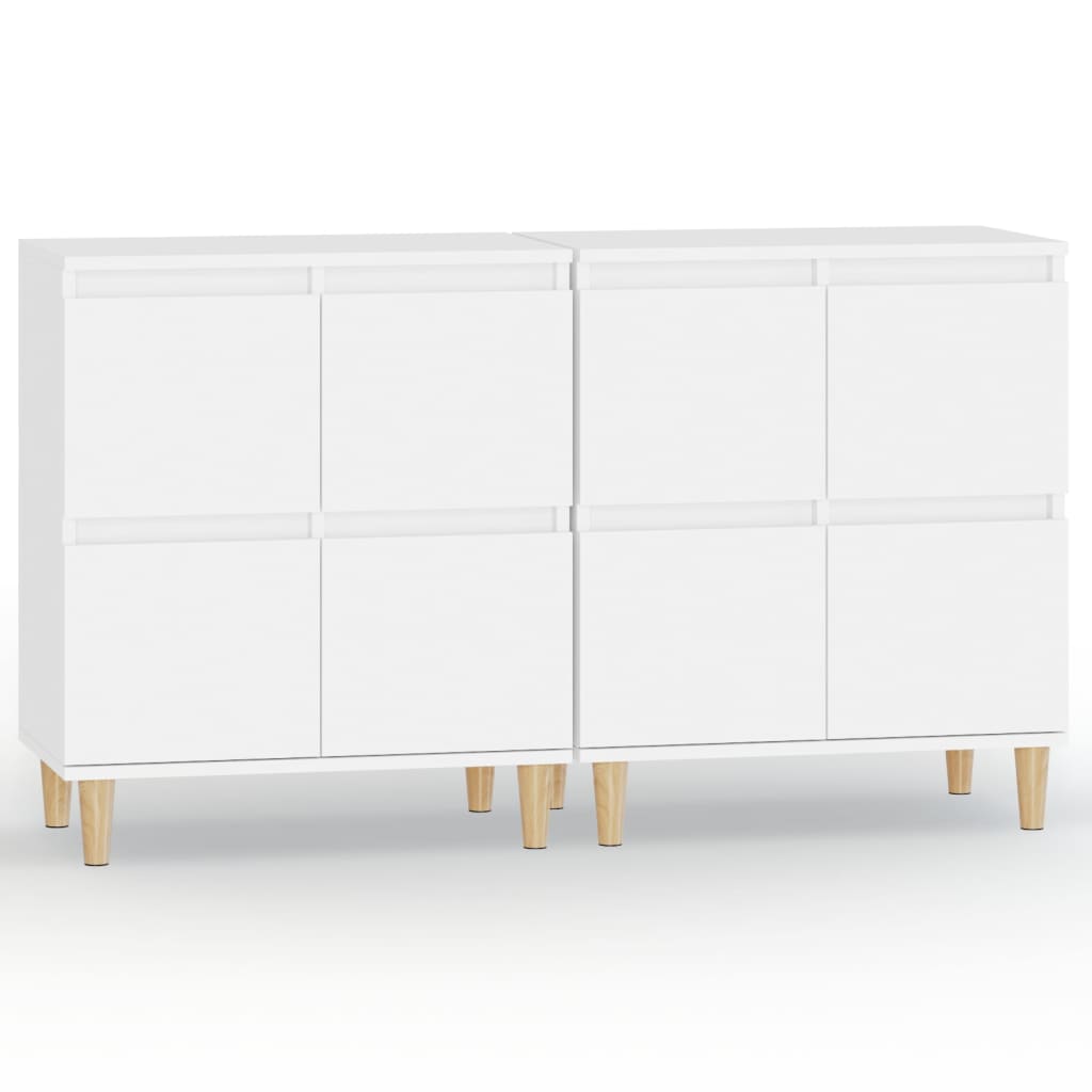 Sideboards 2 Stk. Weiß 60x35x70 cm Holzwerkstoff