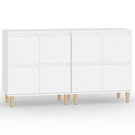 Sideboards 2 Stk. Weiß 60x35x70 cm Holzwerkstoff