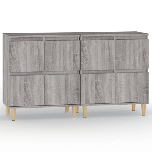 Sideboards 2 Stk. Grau Sonoma 60x35x70 cm Holzwerkstoff