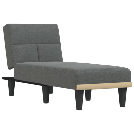 Chaiselongue Dunkelgrau Stoff