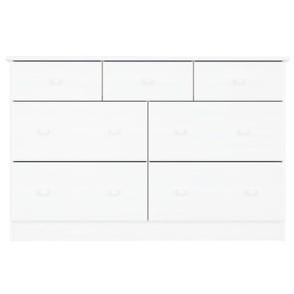 Kommode ALTA Weiß 112x35x73 cm Massivholz Kiefer