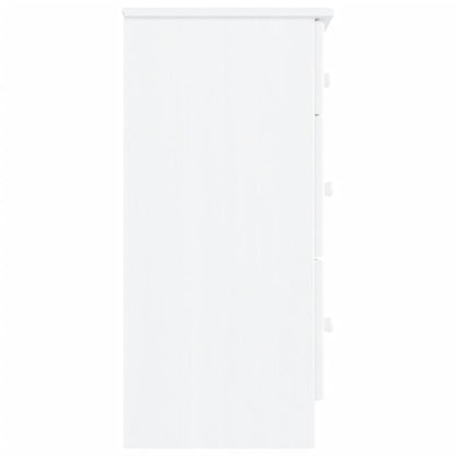 Kommode ALTA Weiß 112x35x73 cm Massivholz Kiefer