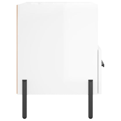 Nachttisch Hochglanz-Weiß 40x35x47,5 cm