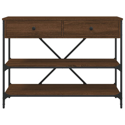 Konsolentisch mit Schubladen und Ablagen Braun Eichen-Optik