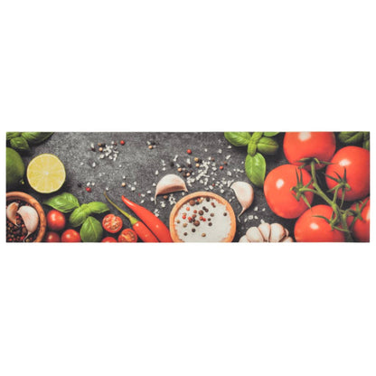 Küchenteppich Waschbar Gemüse 45x150 cm Samt