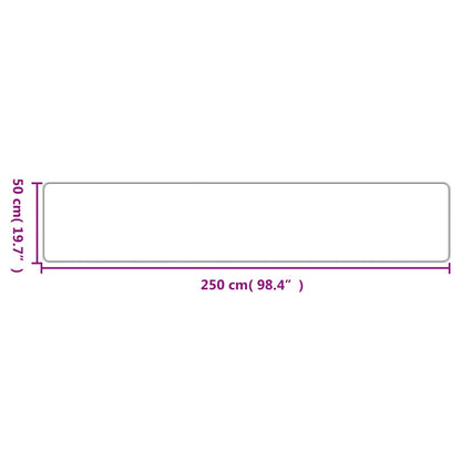 Teppichläufer Sisal-Optik Anthrazit 50x250 cm