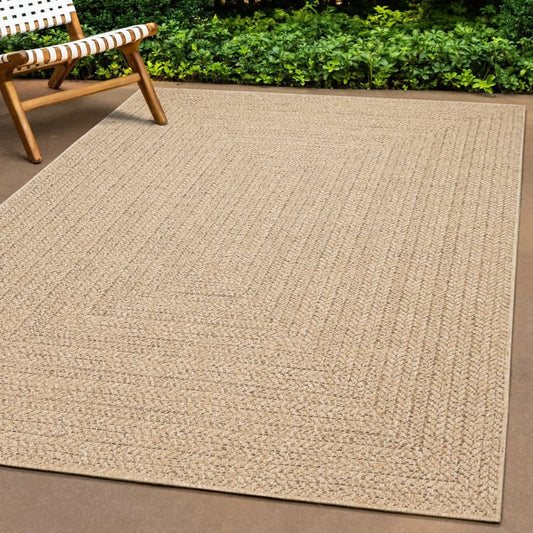 Teppich ZIZUR 120x170 cm Jute-Optik Indoor und Outdoor