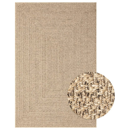 Teppich ZIZUR 160x230 cm Jute-Optik Indoor und Outdoor