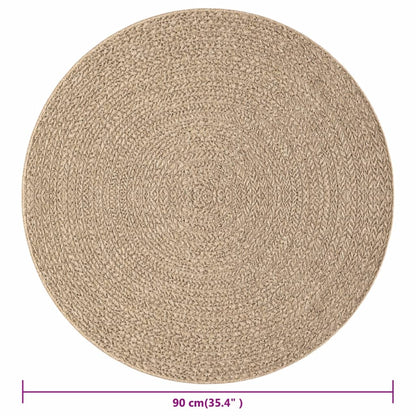 Teppich ZIZUR 90 cm Jute-Optik Indoor und Outdoor