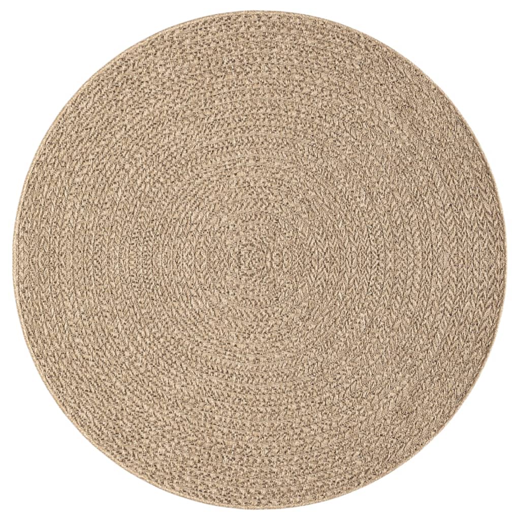 Teppich ZIZUR 120 cm Jute-Optik Indoor und Outdoor
