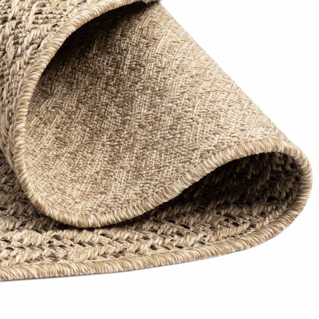 Teppich ZIZUR 120 cm Jute-Optik Indoor und Outdoor