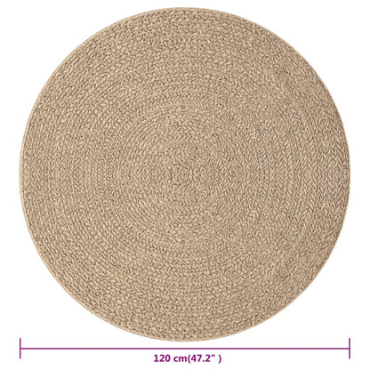 Teppich ZIZUR 120 cm Jute-Optik Indoor und Outdoor