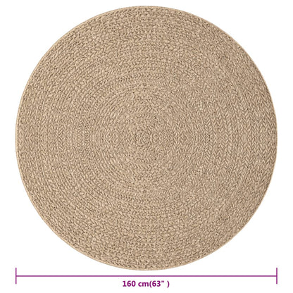 Teppich ZIZUR 160 cm Jute-Optik Indoor und Outdoor
