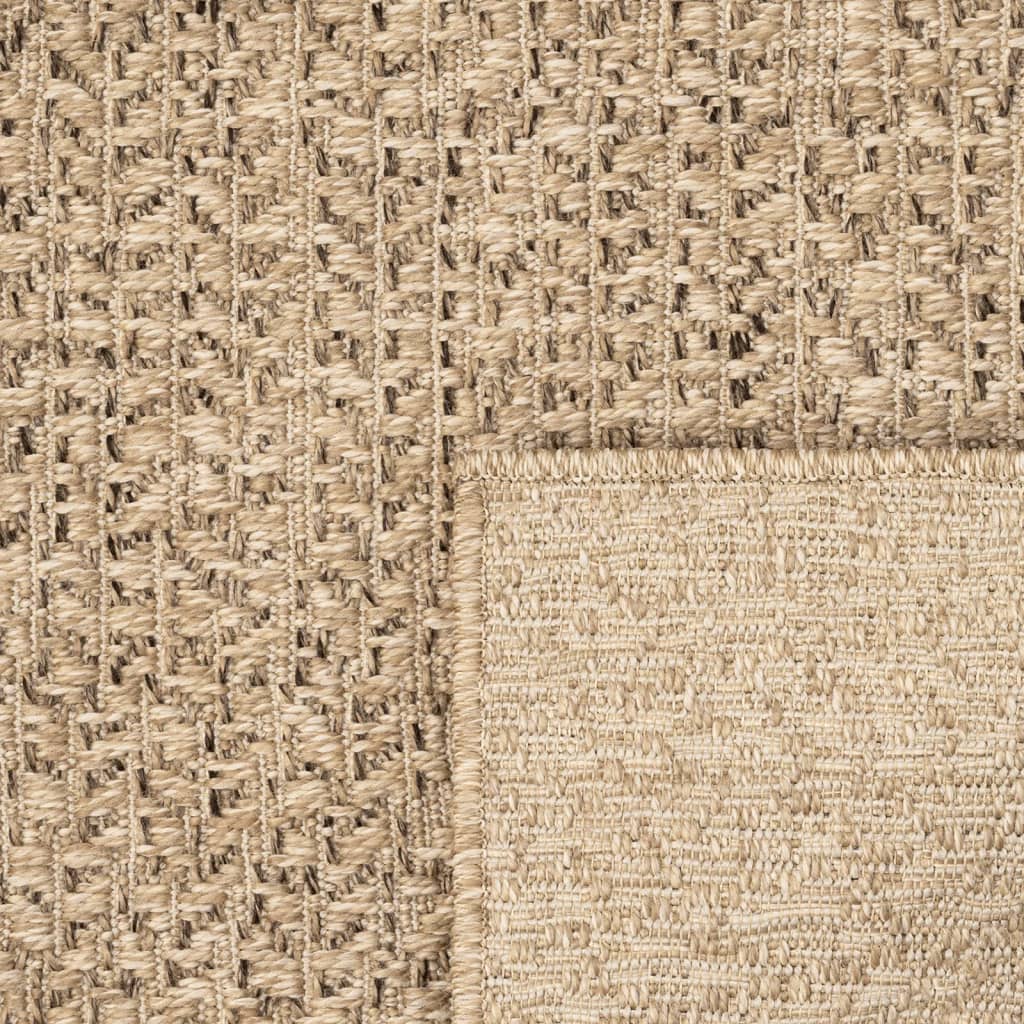 Teppich ZIZUR 200x290 cm Jute-Optik Indoor und Outdoor