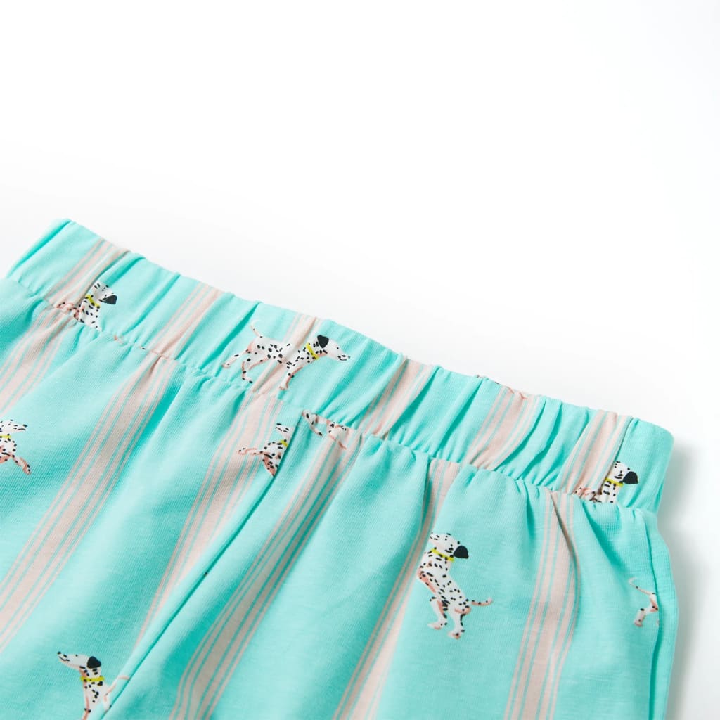 Kinderpyjama mit Kurzen Ärmeln Ecru Hund 116