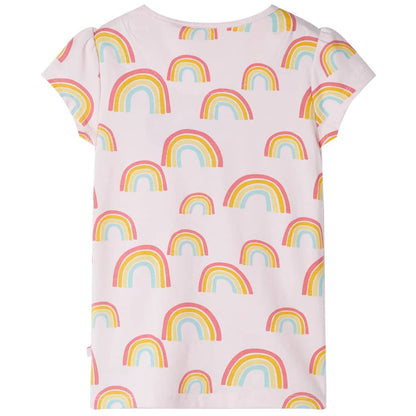 Kinderpyjama mit Kurzen Ärmeln Zartrosa Regenbogen 116