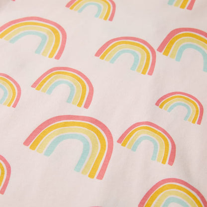Kinderpyjama mit Kurzen Ärmeln Zartrosa Regenbogen 116