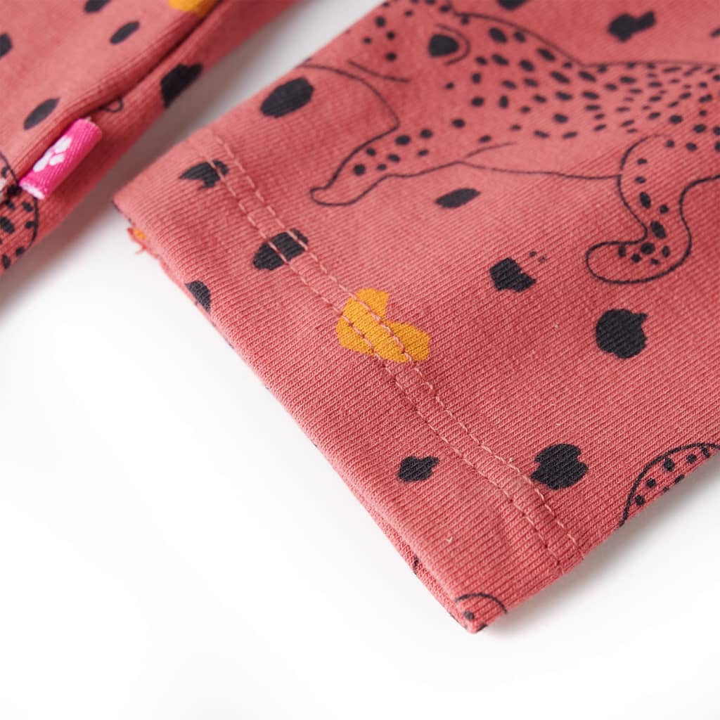 Kinderpyjama mit Langen Ärmeln Altrosa 128