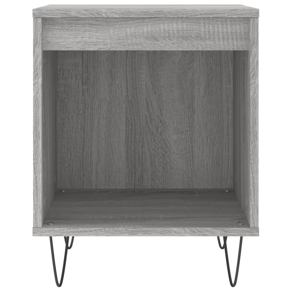 Nachttische 2 Stk. Grau Sonoma 40x35x50 cm Holzwerkstoff