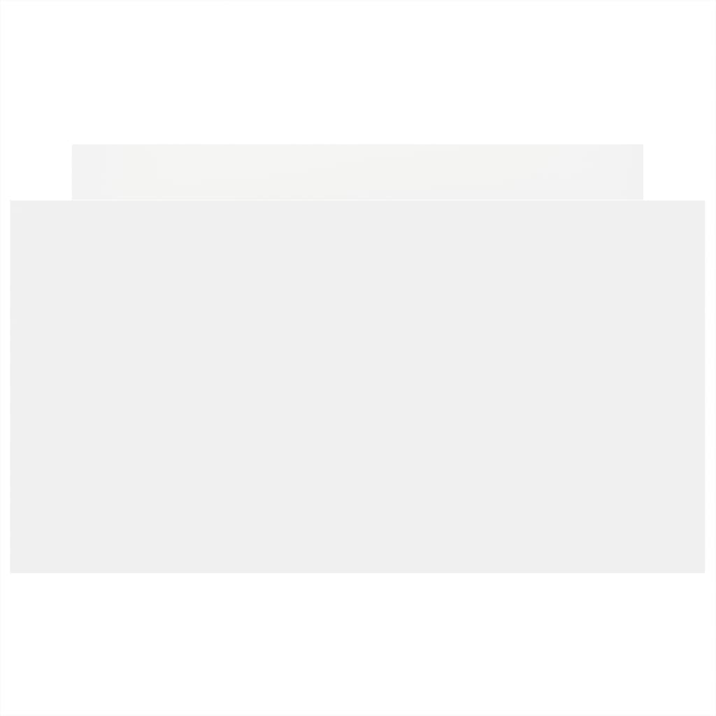 Bettgestell mit Kopf- und Fußteil Weiß 90x190 cm