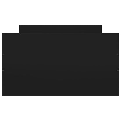 Bettgestell mit Kopf- und Fußteil Schwarz 90x190 cm