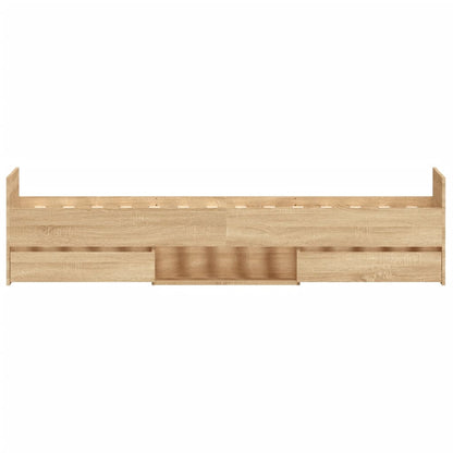 Bettgestell mit Kopf- und Fußteil Sonoma-Eiche 90x190 cm