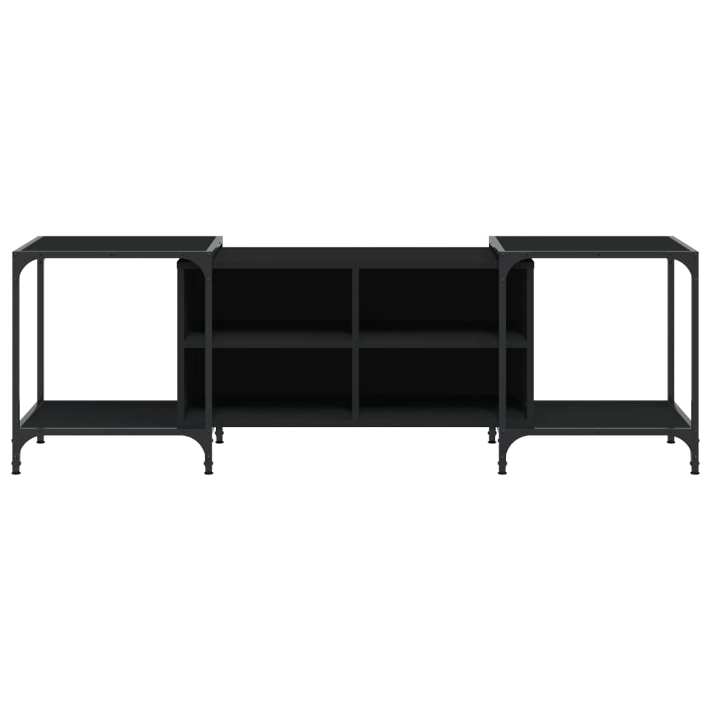TV-Schrank Schwarz 153x37x50 cm Holzwerkstoff